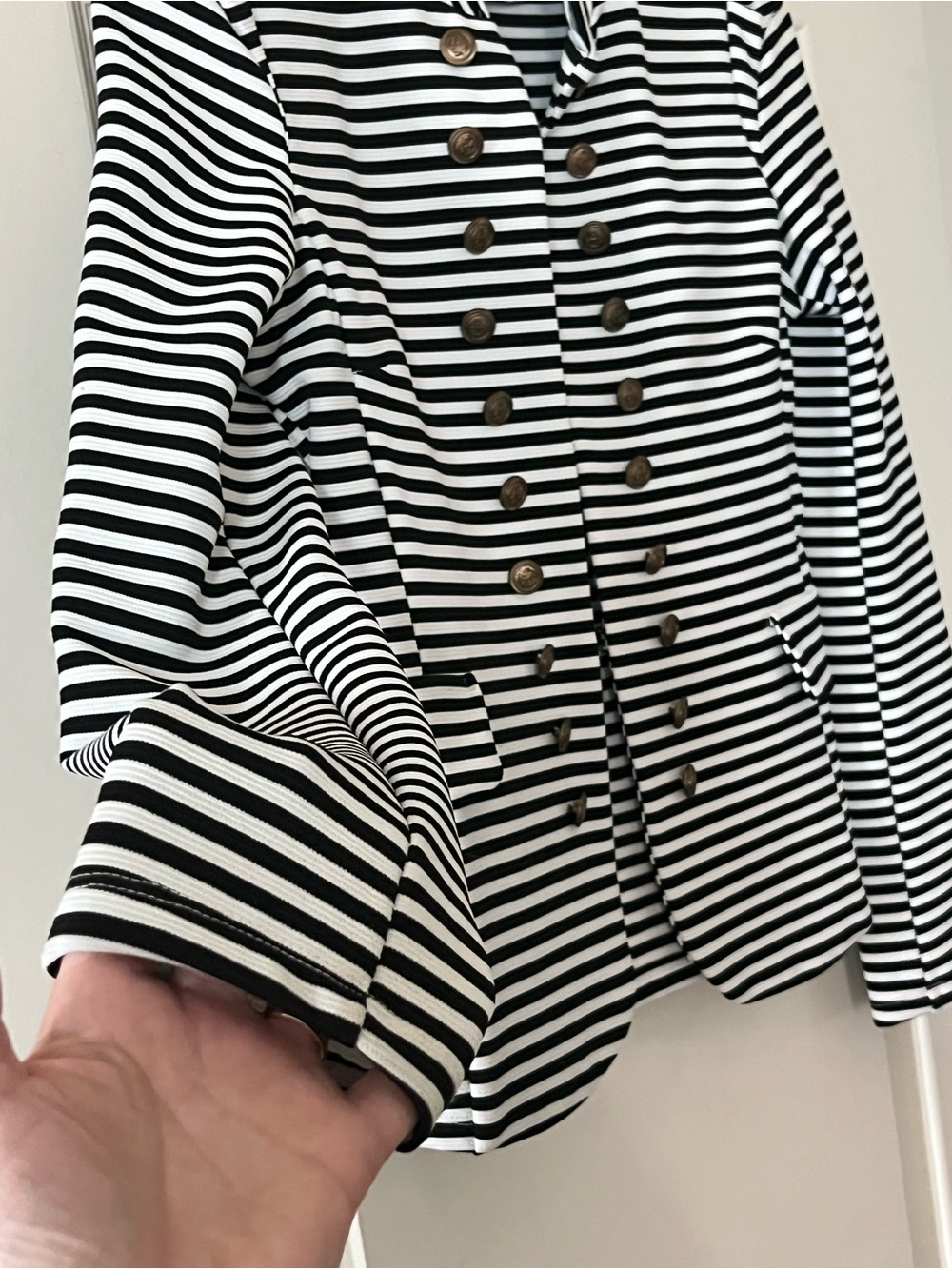 Altar’d State Black & White Striped cotton/Rayon mix Vintage Jacket Size Medium - Picture 5 of 14